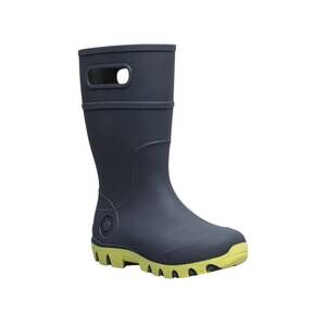 NEW BOGS girl's essential tall rain boots in navy/yellow